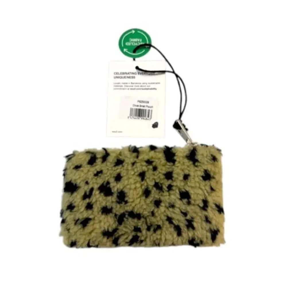 WOUF Olivia Small Pouch Coin Purse Wallet NWT Recycled Leopard Spain